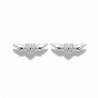 Mini corazón alado | Plata
