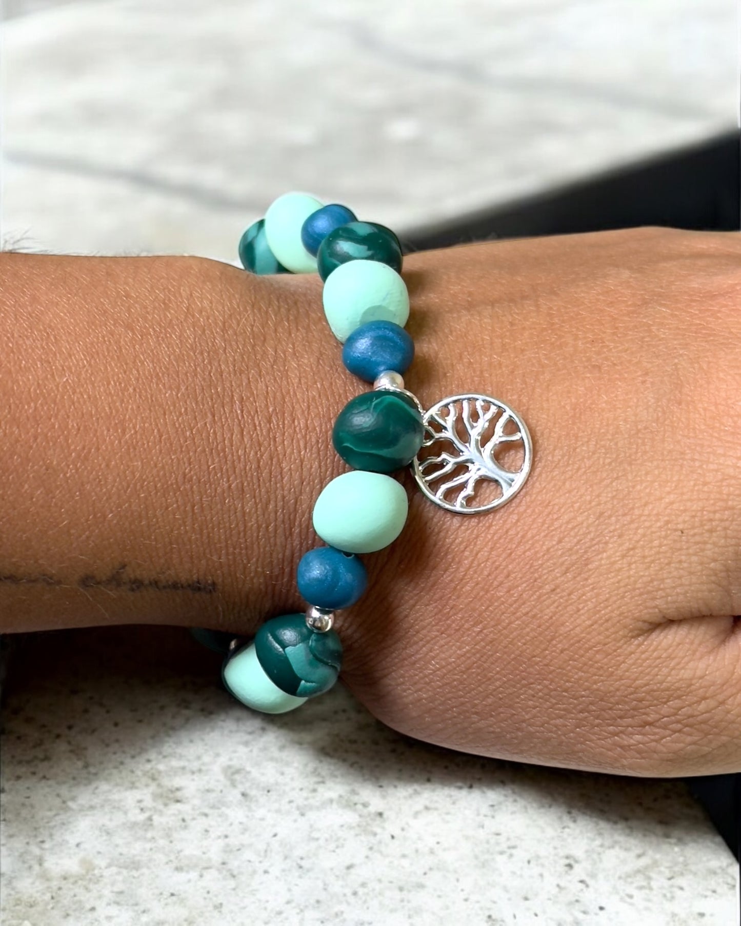 Pulsera | Green & Silver