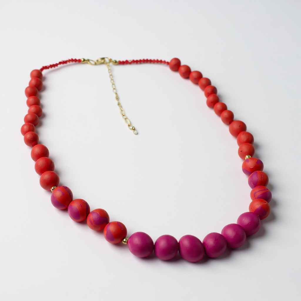 Collar Carmen | Red & Fucsia