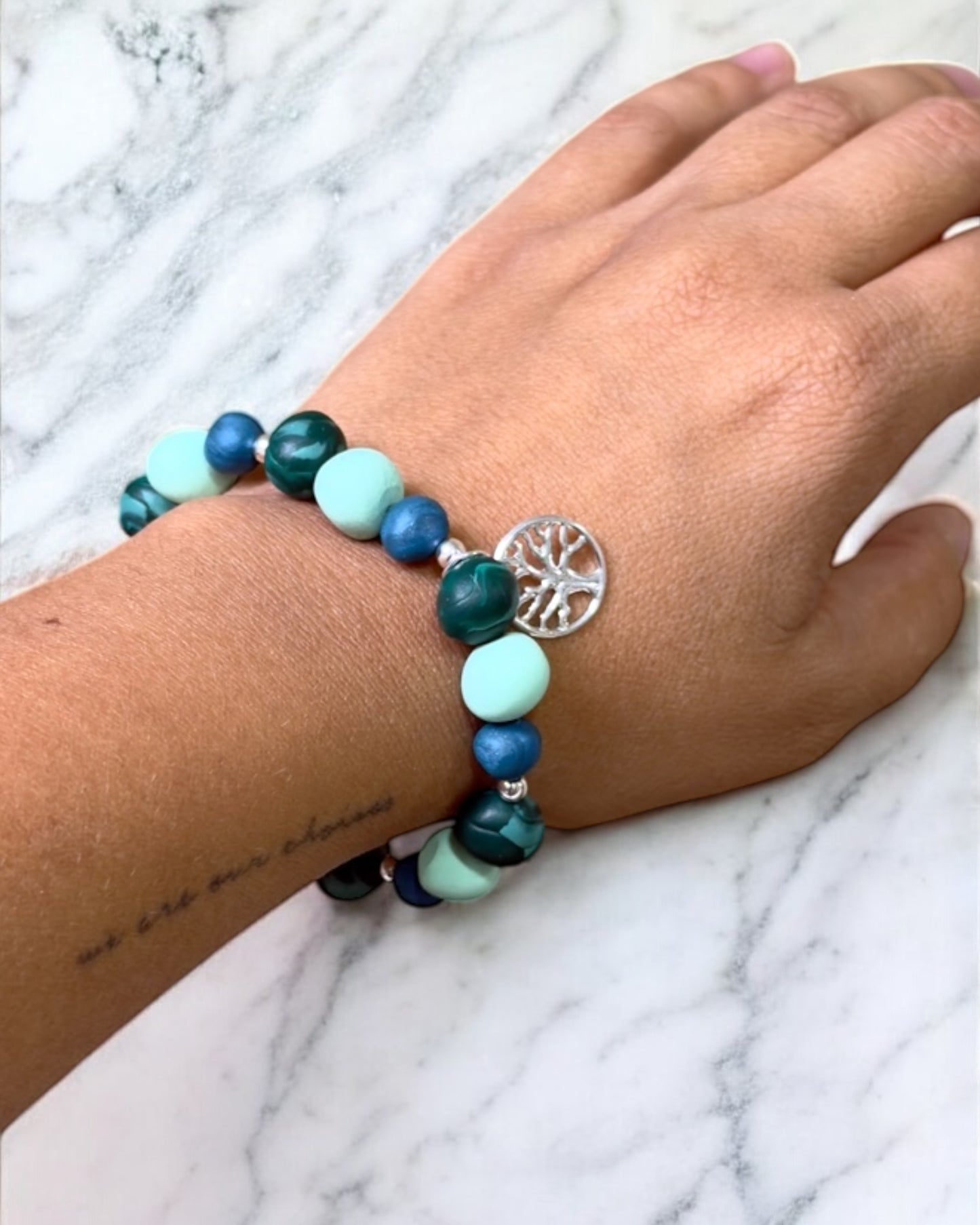 Pulsera | Green & Silver