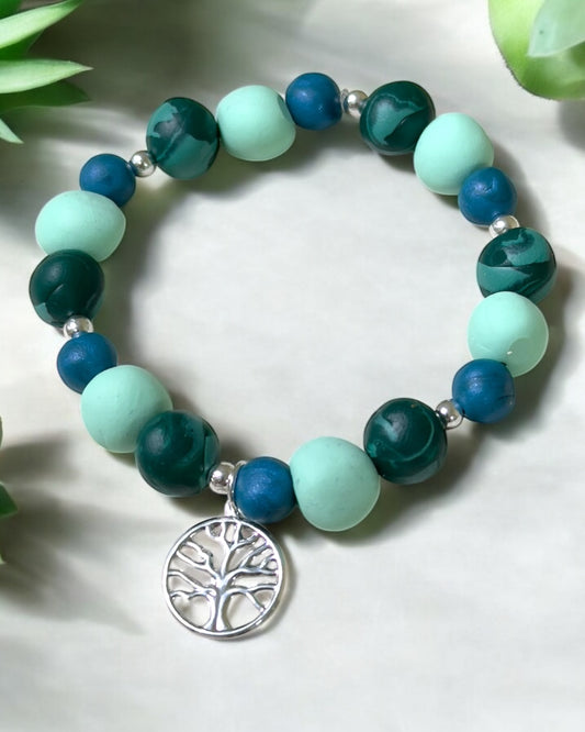 Pulsera | Green & Silver