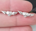 Mini corazón alado | Plata