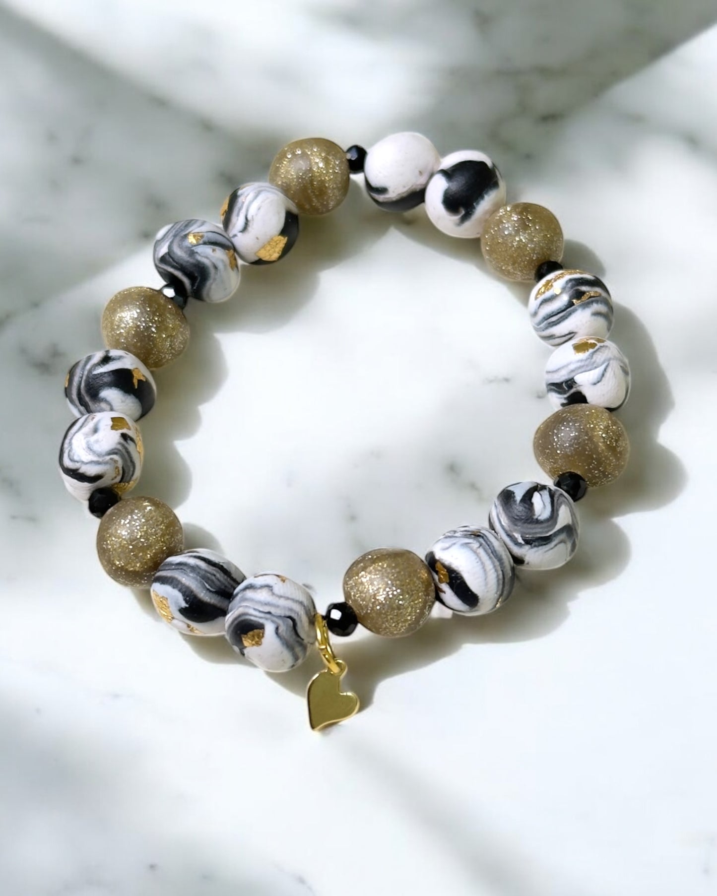 Pulsera | Black & White Golden
