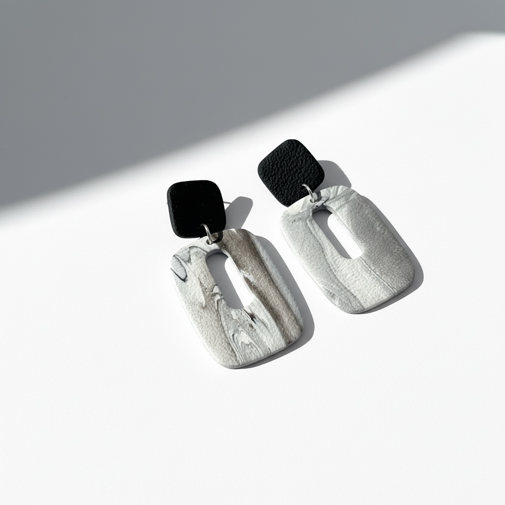 Eva | Black & White Marble