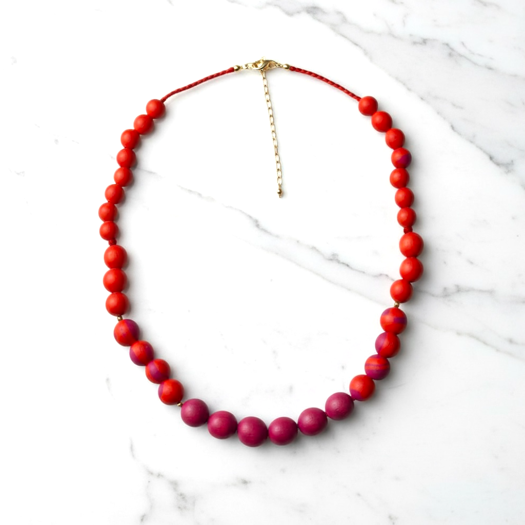 Collar Carmen | Red & Fucsia