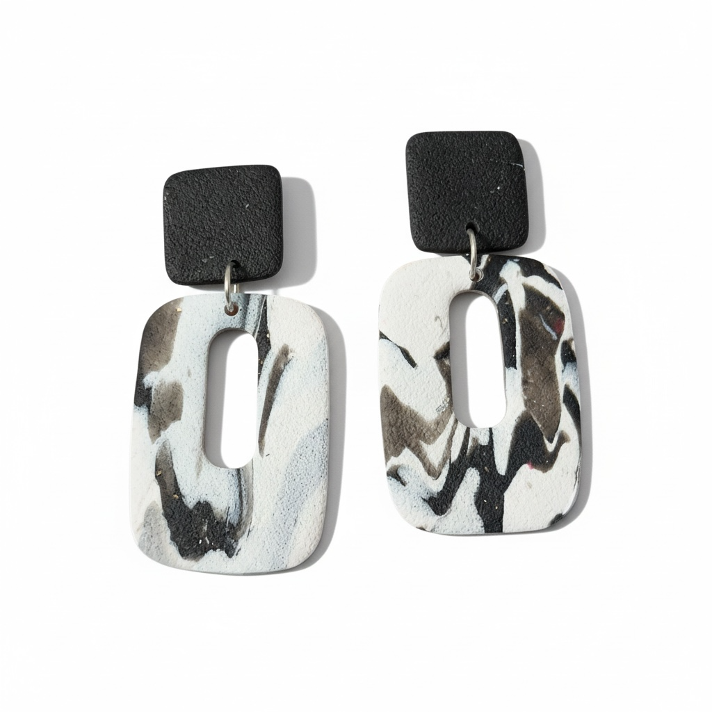 Eva | Black & White Marble