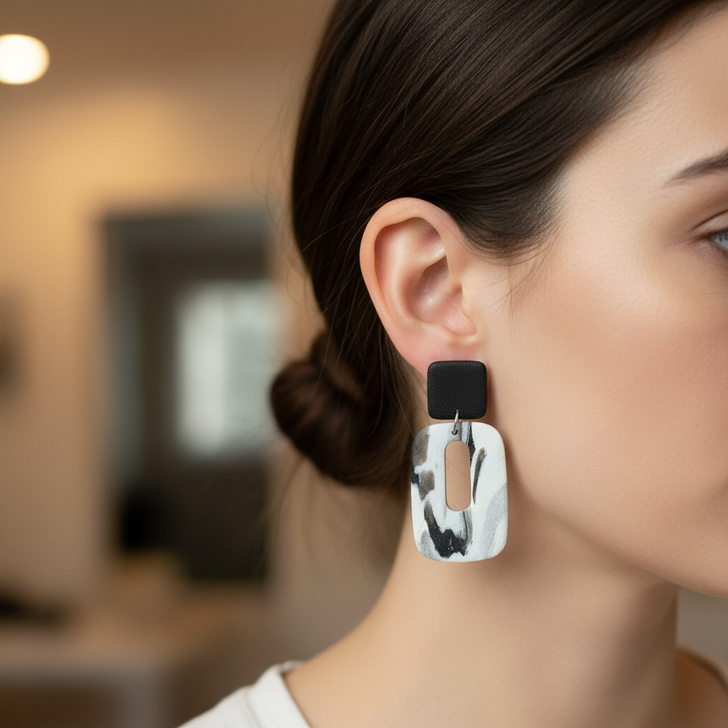 Eva | Black & White Marble