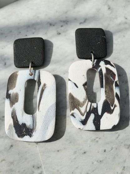 Eva | Black & White Marble