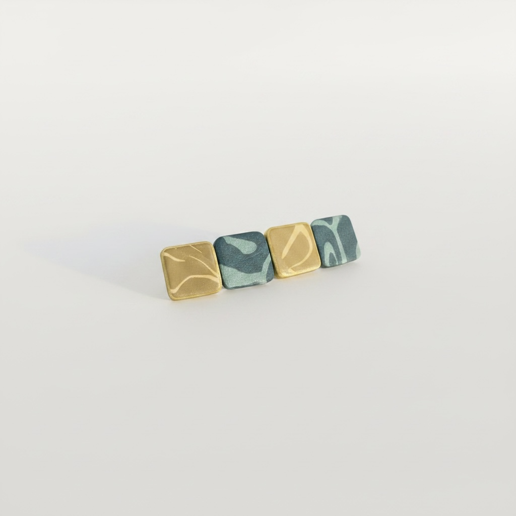Hairclip | Blue & Gold