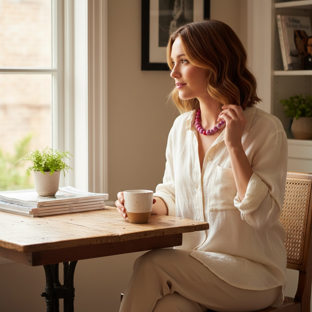 Collar | Soft Pink Marble