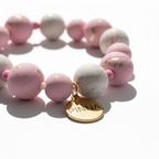 Pulsera | White & Golden Pink