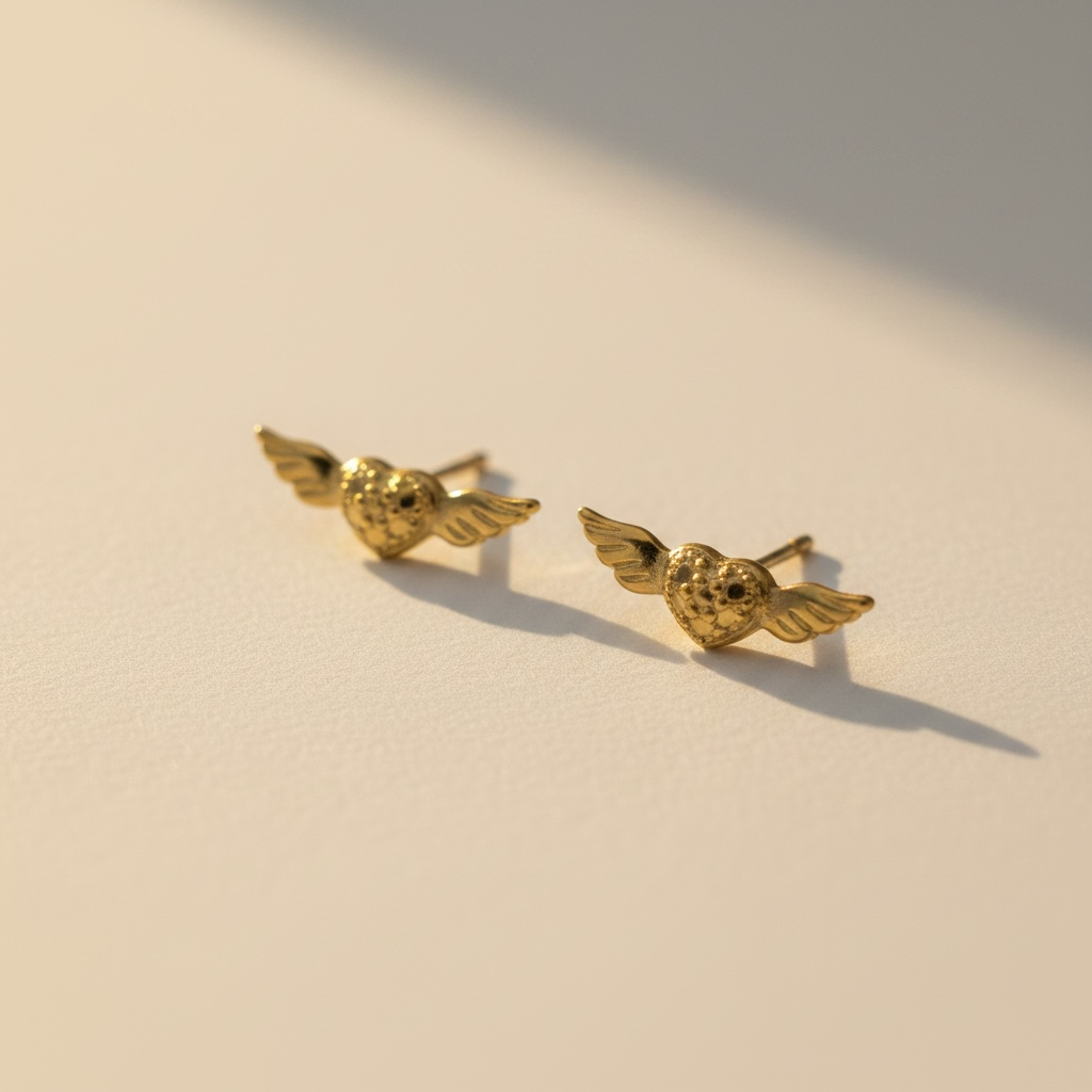Mini corazón alado | Oro