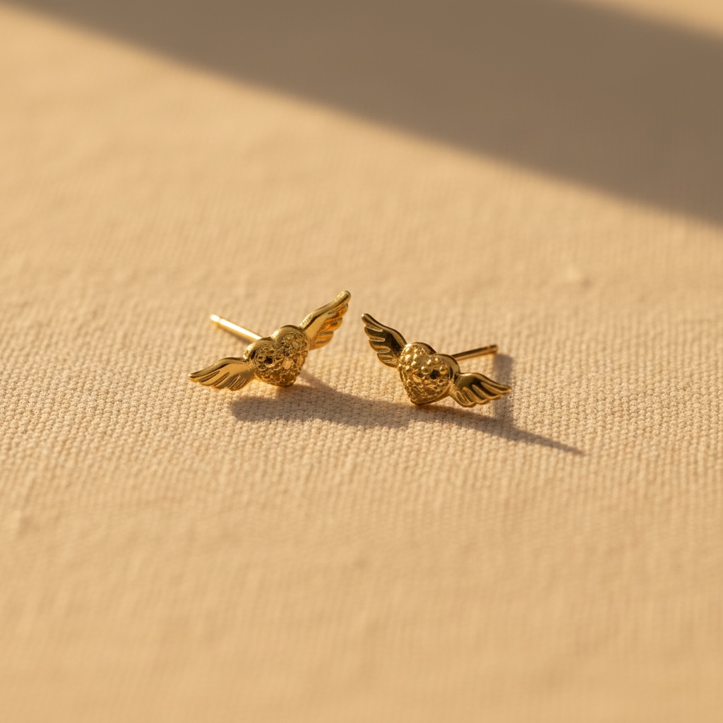 Mini corazón alado | Oro