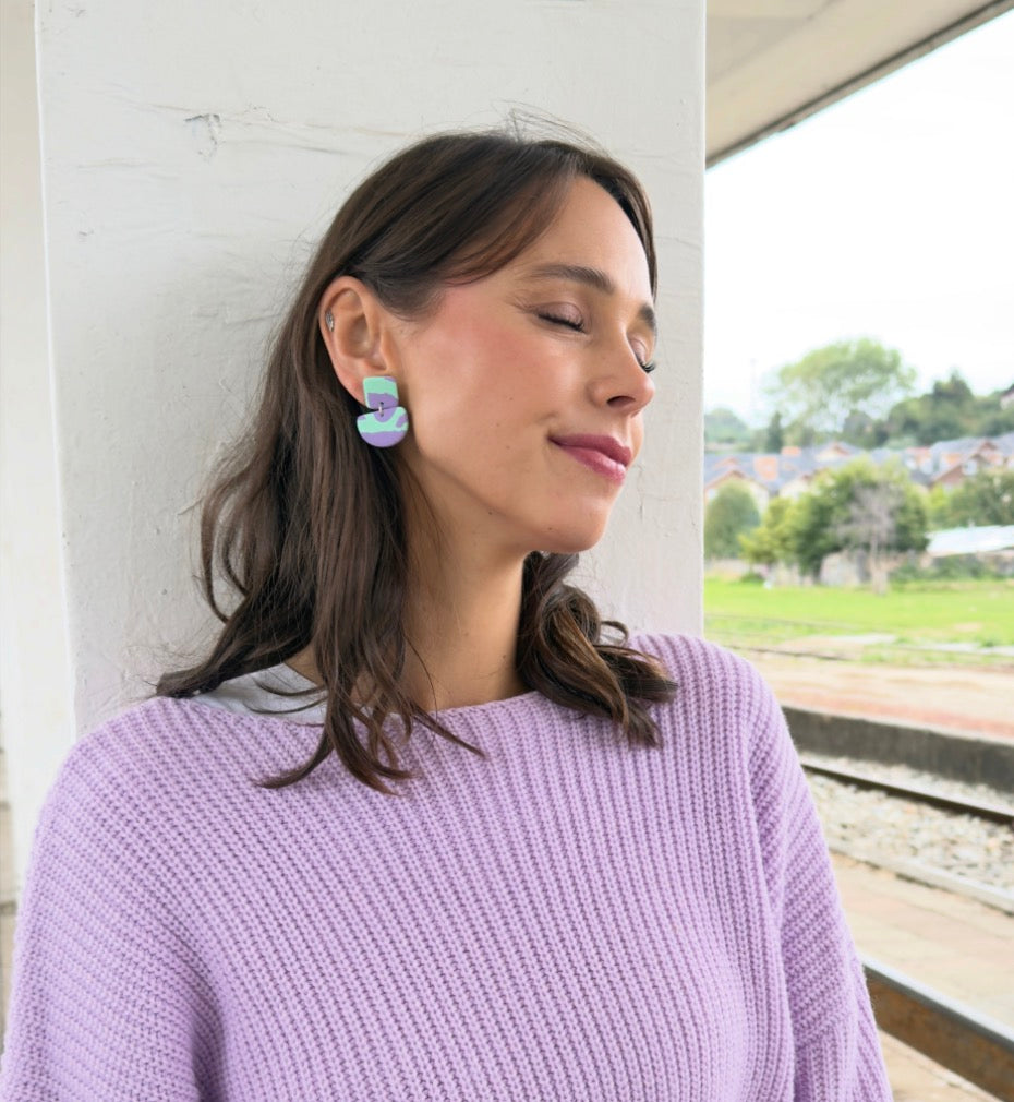 Nina | Verde Agua Lila