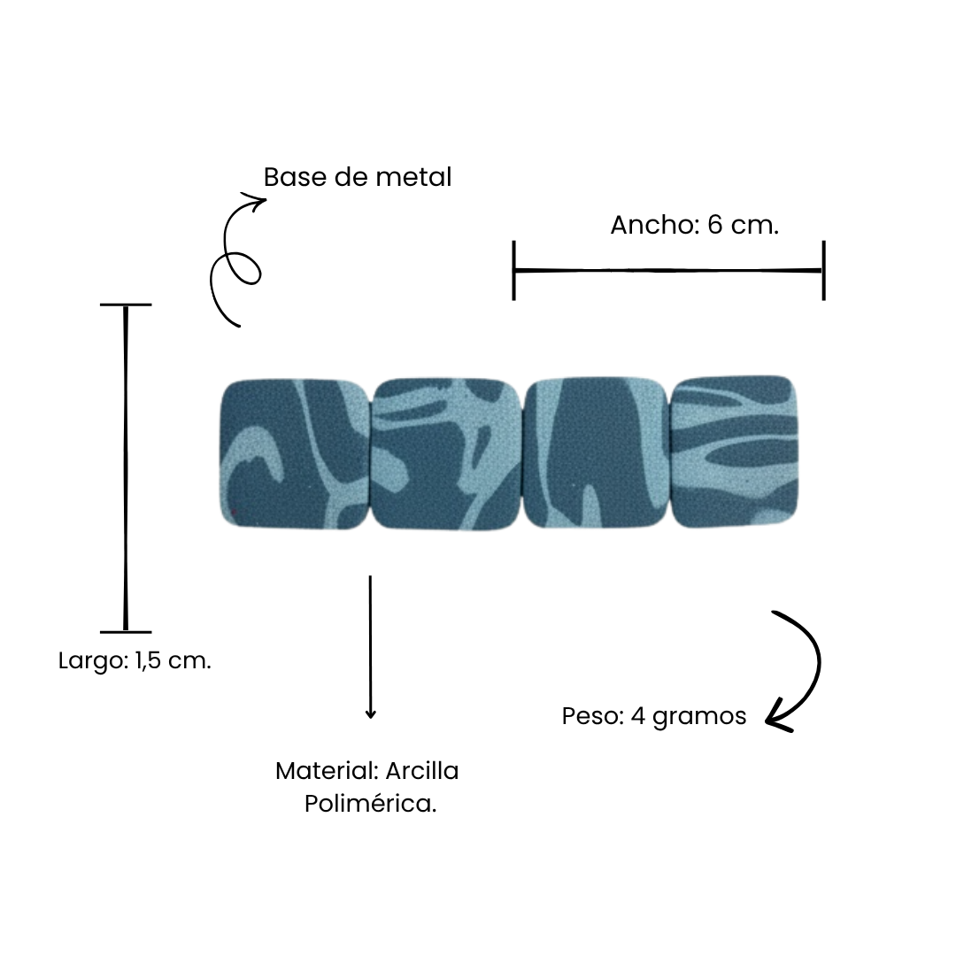 Hairclip | Blue Square