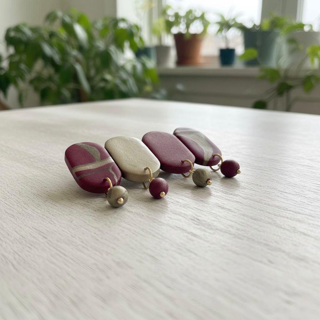 Hairclip | Gold & Wine