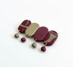 Hairclip | Gold & Wine