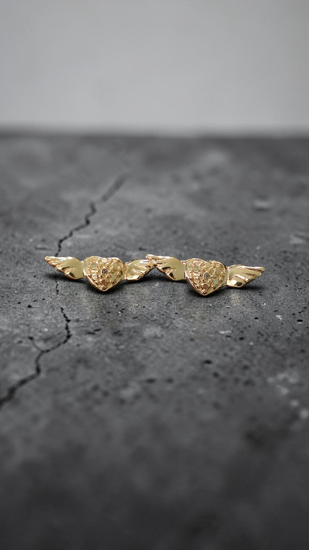 Mini corazón alado | Oro
