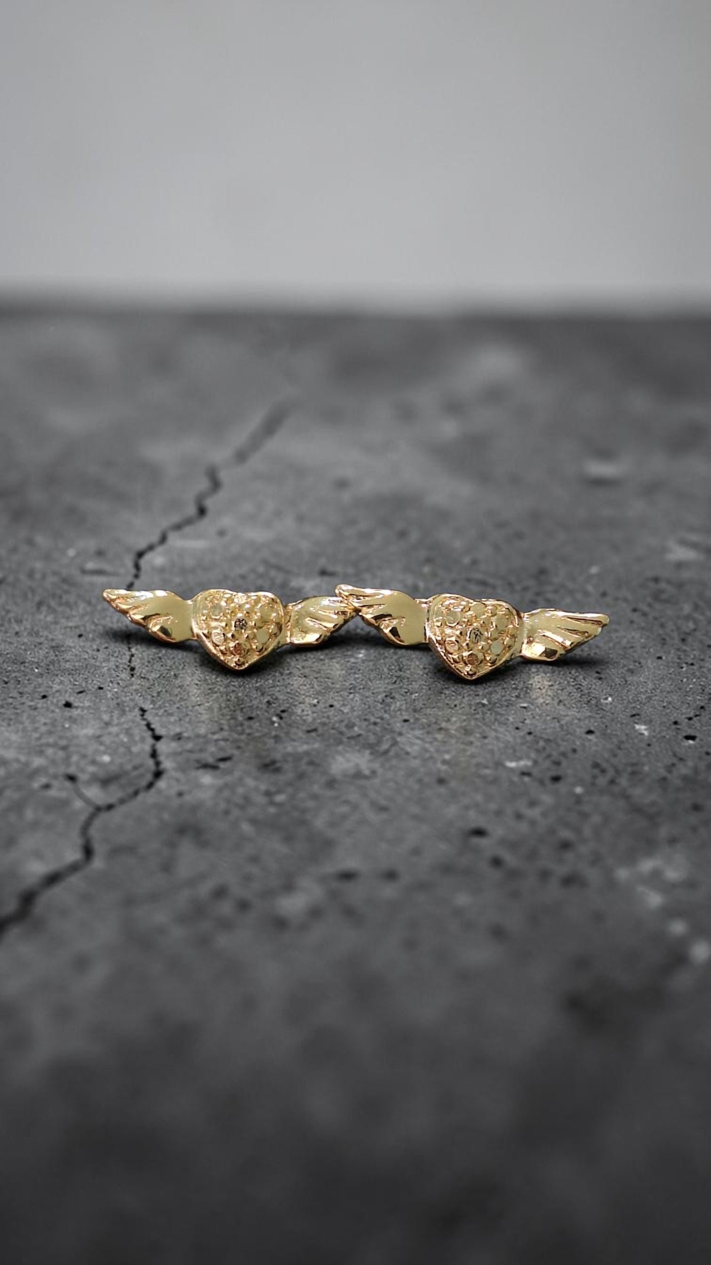 Mini corazón alado | Oro