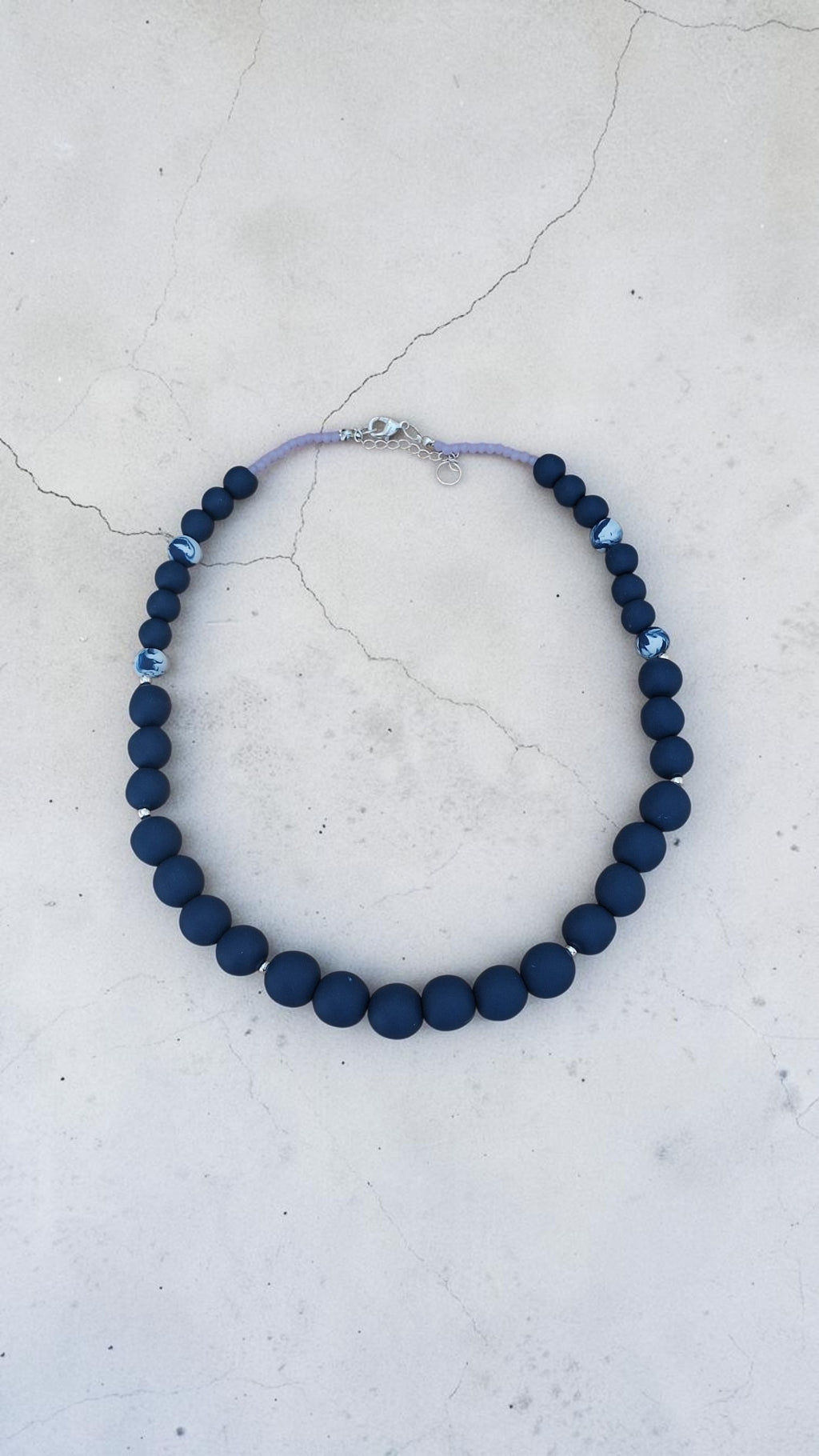 Collar | Dark Blue marble