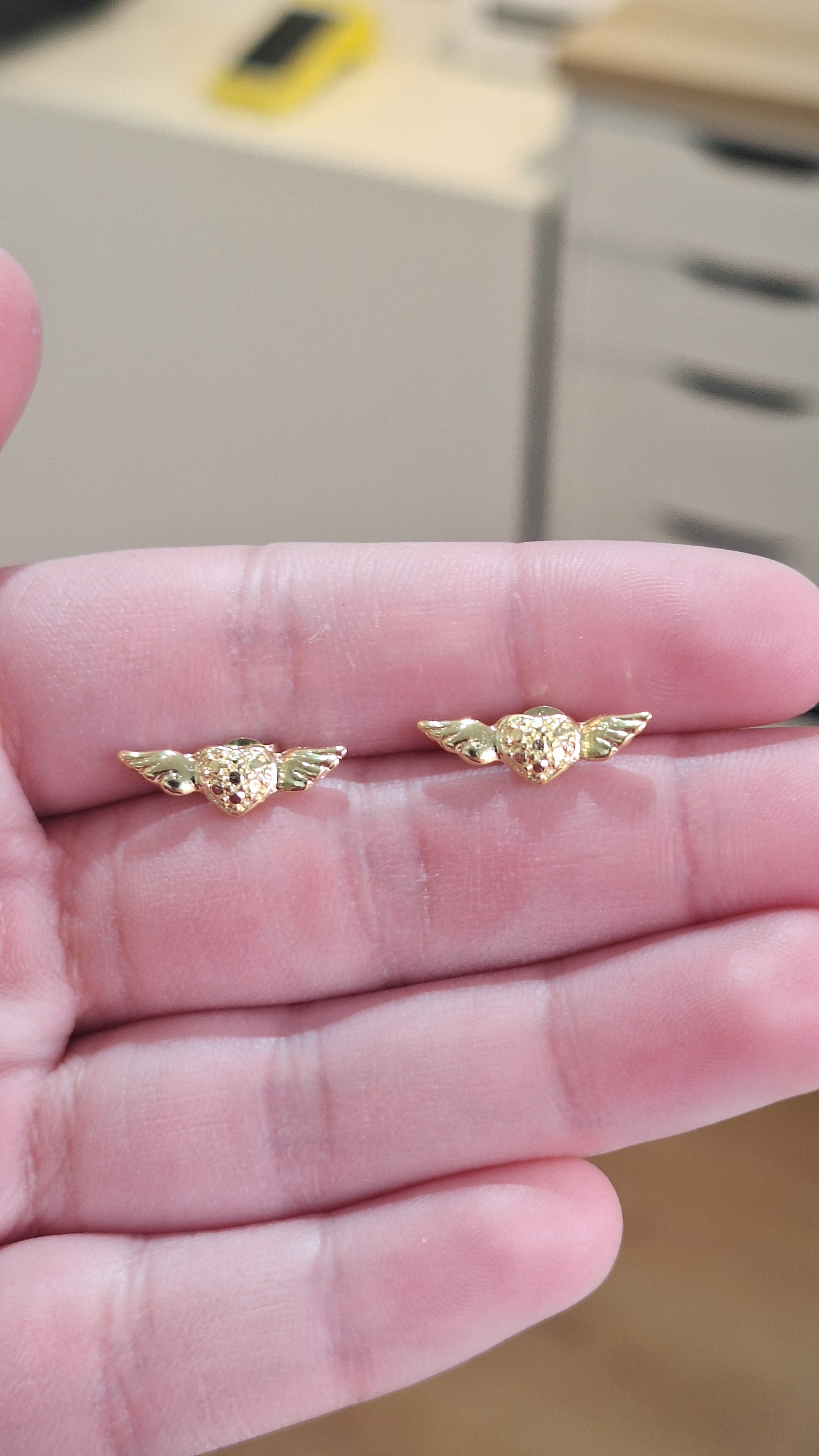 Mini corazón alado | Oro